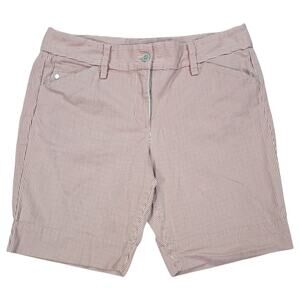 The Loft Wom Sz 10 Red Striped Shorts Beachy Coastal Spring Summer BBQ Nautical